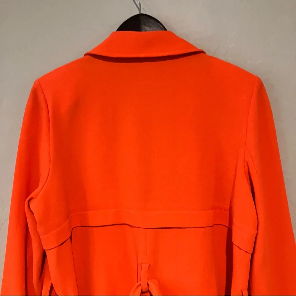 Vince Camuto Orange Tie Open Front Blazer Jacket Size 8 - Picture 11 of 11